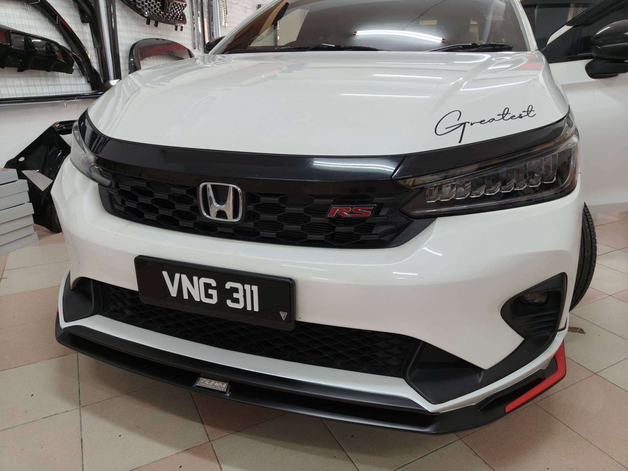 Honda City Facelift Rs spec 2023-2025 V1 Lips Diffuser Bodykit