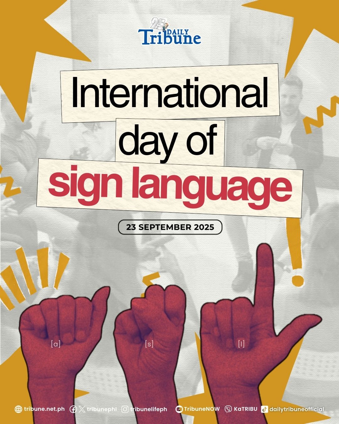 Daily - We celebrate International Sign Language Day! A reminder that ...
