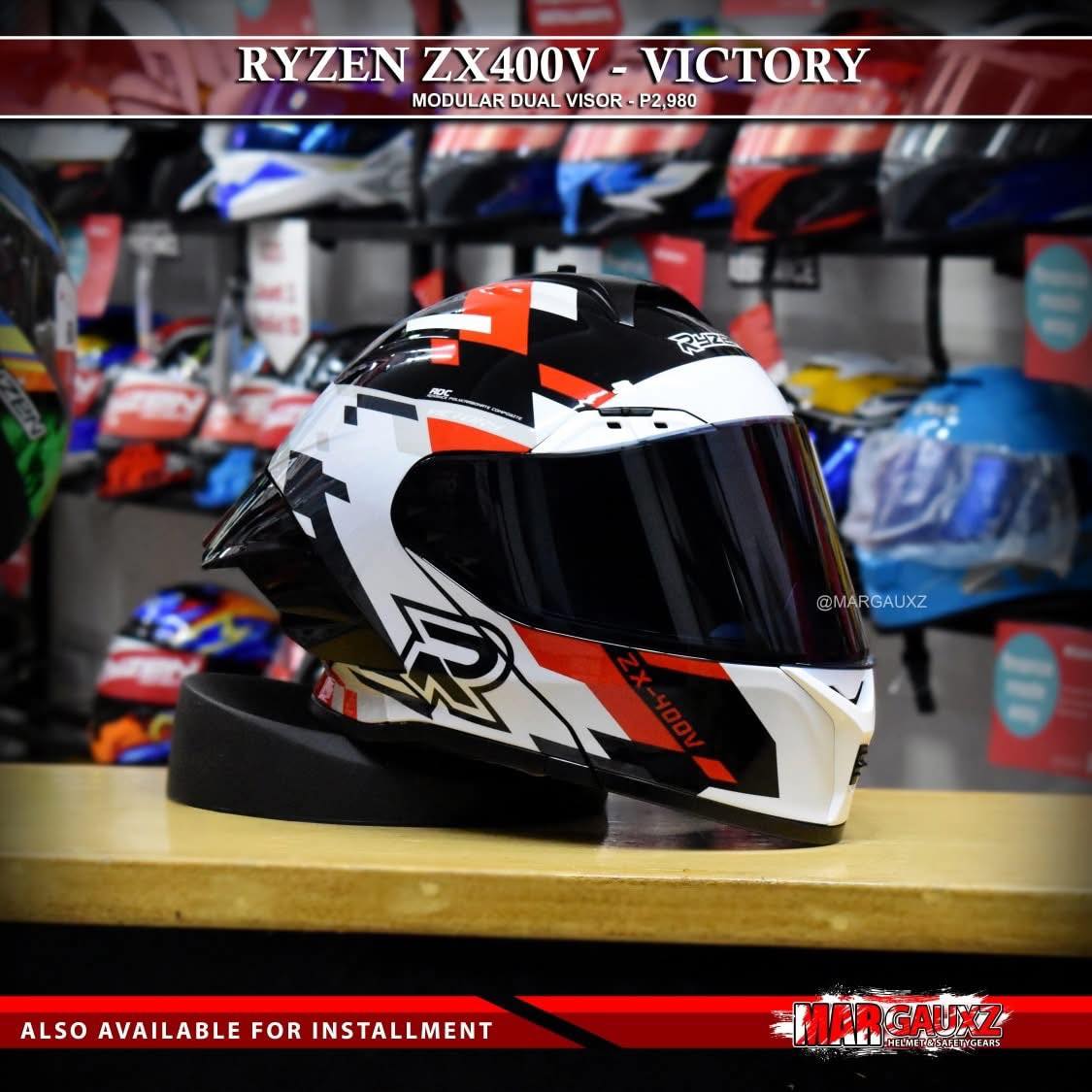凛 RYZEN ZX-400 VICTORY 🔥 SRP : 2980 ONLY ✓MODULAR DUAL VISOR ✓ICC