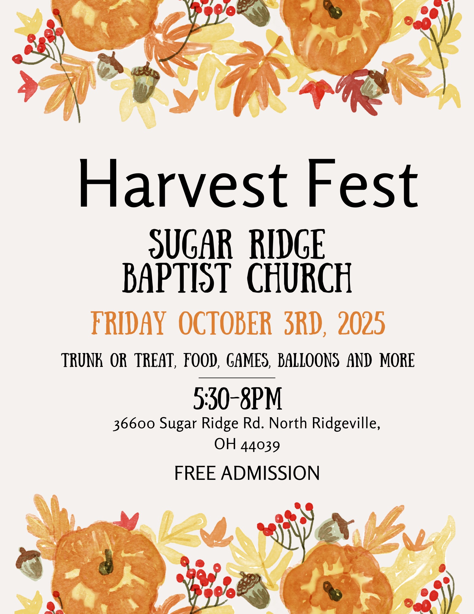 Sugar Ridge Baptist Church | North Ridgeville OH