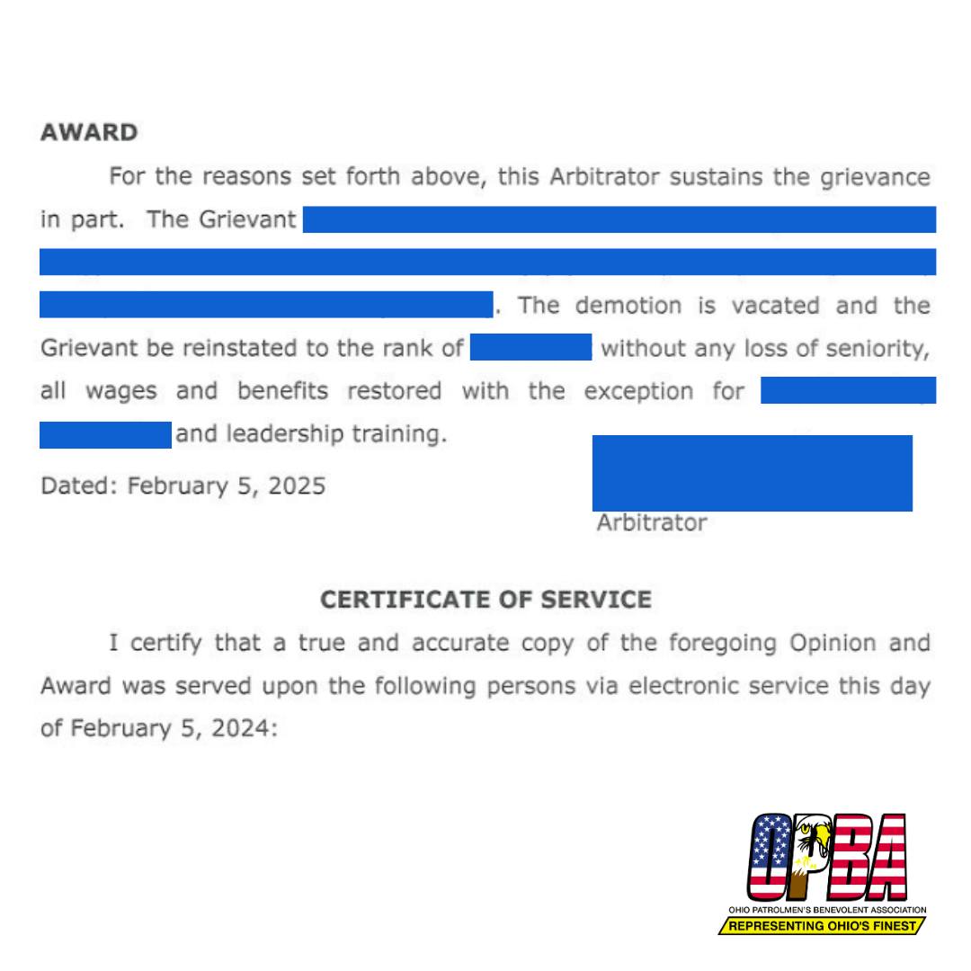 A job well done... - Ohio Patrolmen's Benevolent Association | Facebook