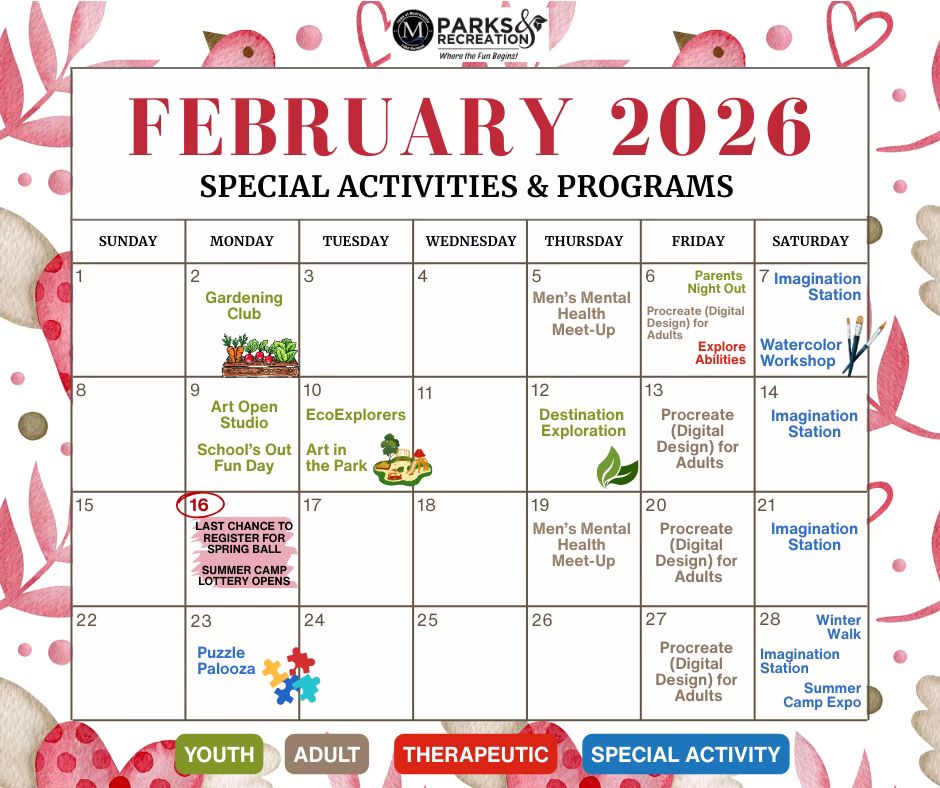 Mooresville - Fall in love with February fun! 🩷 Mooresville Parks ...