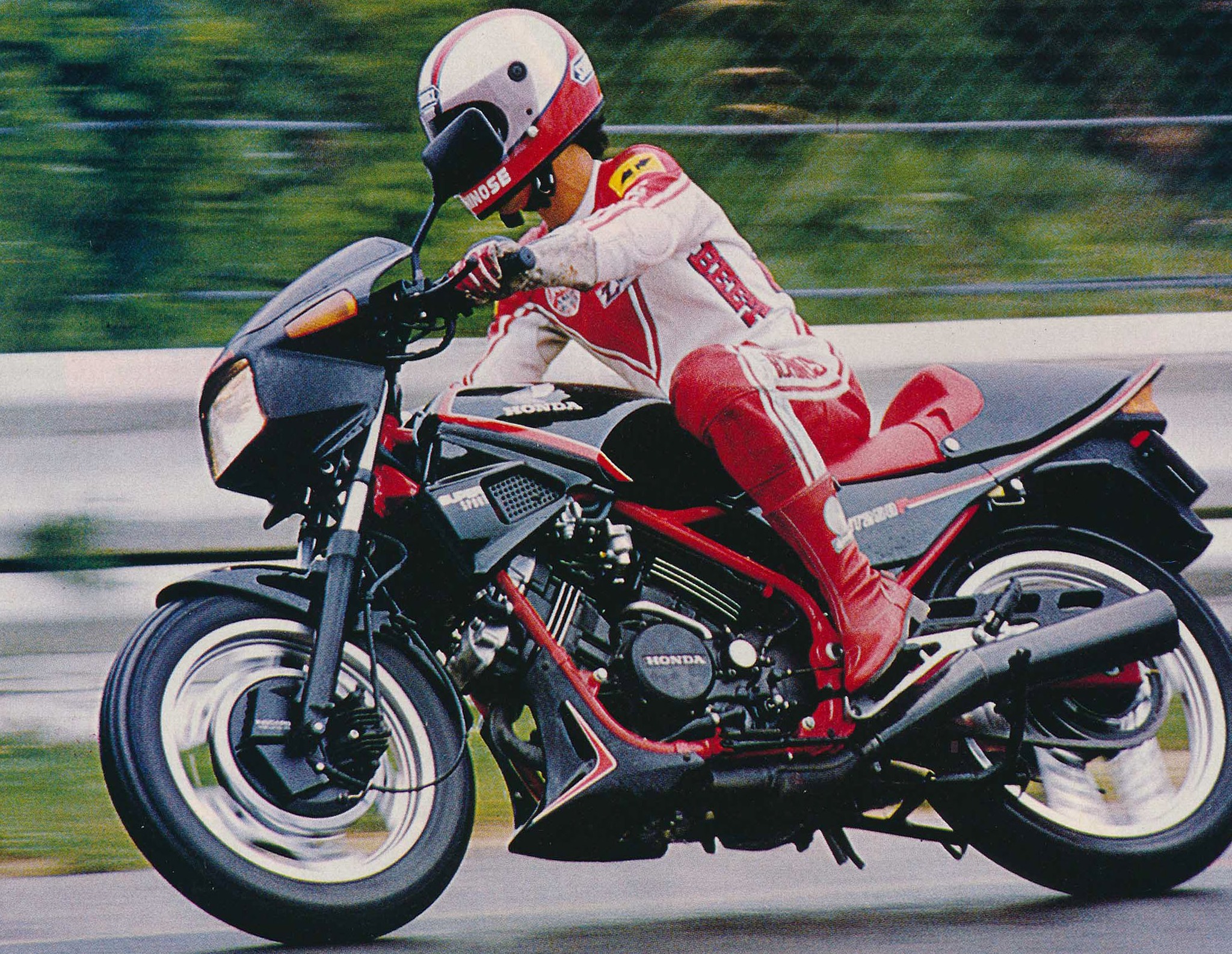 The early-1980s Honda VT250F was powered by a 248cc DOHC liquid 