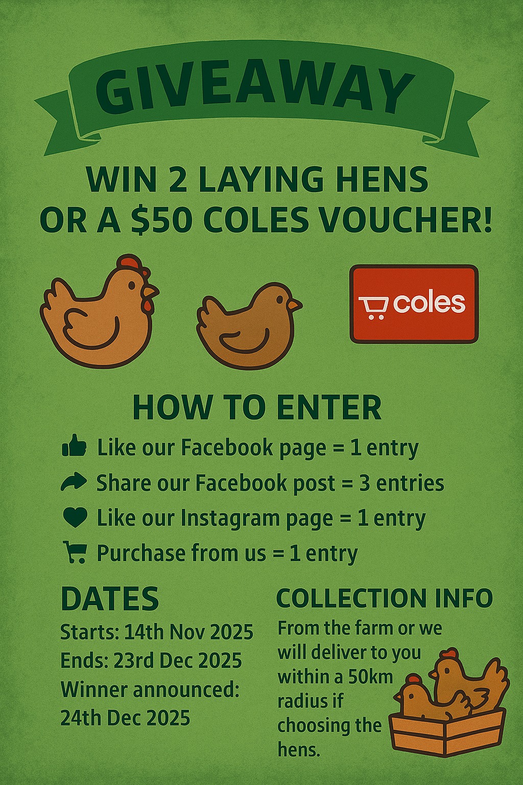 🎉🐔 GIVEAWAY TIME! 🐔🎉 To... - Northern Rivers Poultry | Facebook