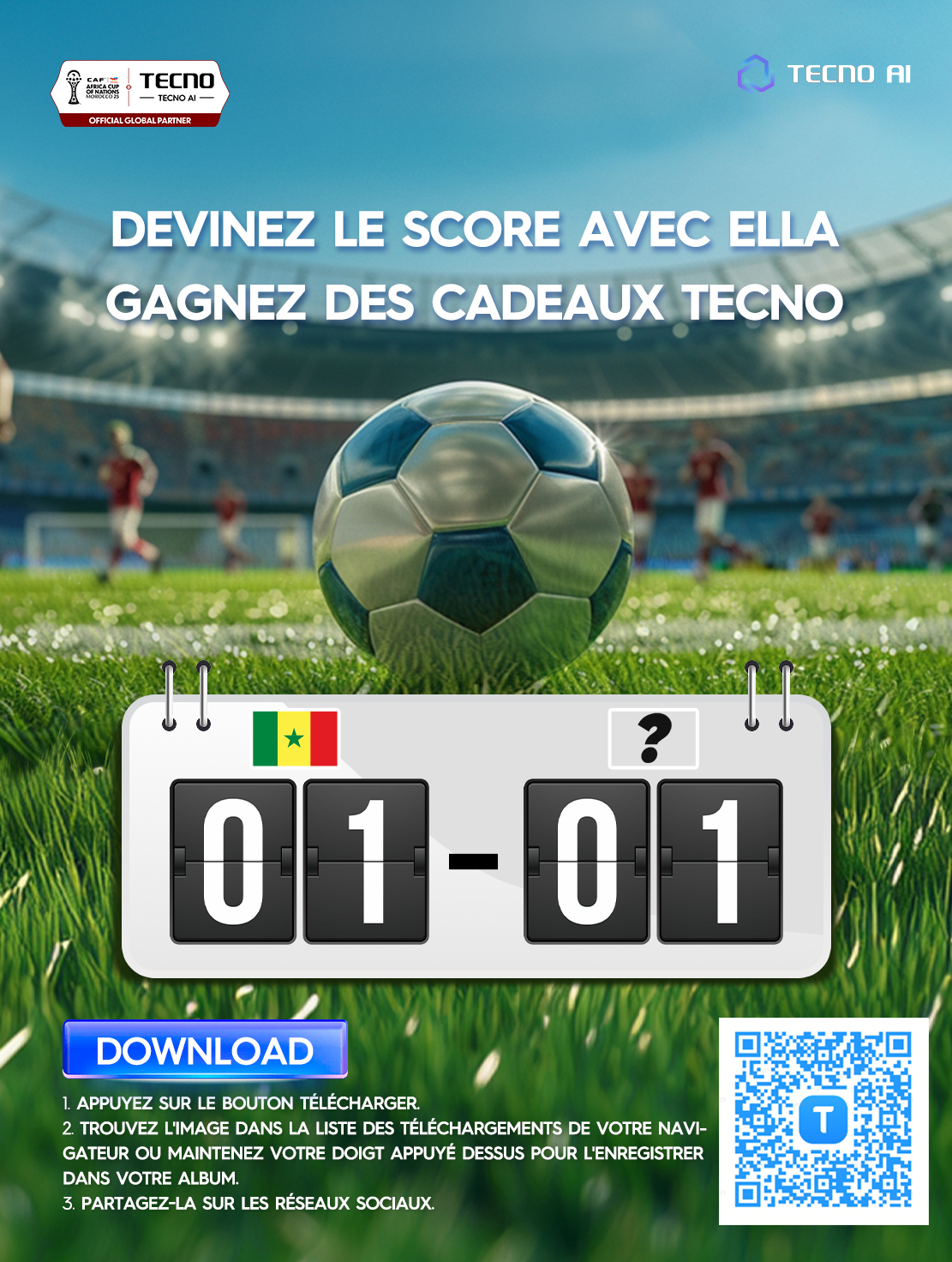 TECNO - ⚽ 50 SPARK A GAGNER AVEC TECNO SI LE SENEGAL ACCEDE EN 1/2 ...
