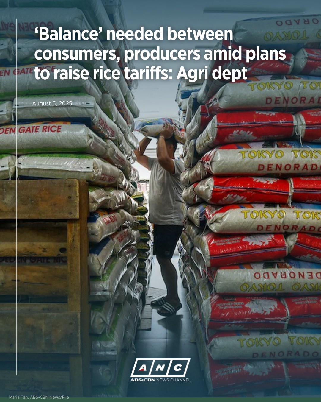 ANC 24/7 - The gradual raising of tariffs on rice imports... | Facebook