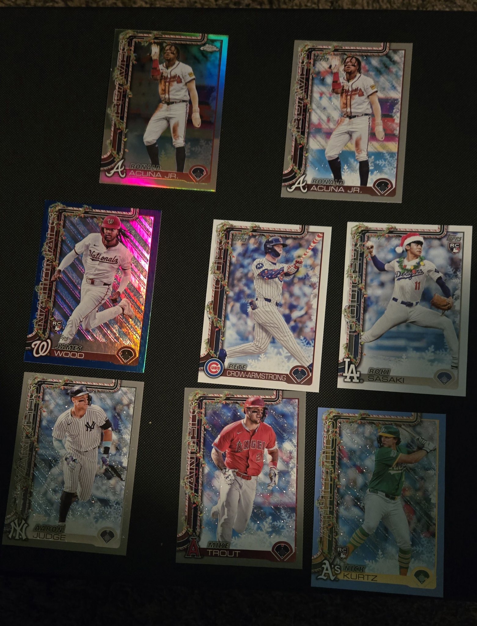 Bought 1 mega box of Topps holiday and pulled a James Wood rookie
