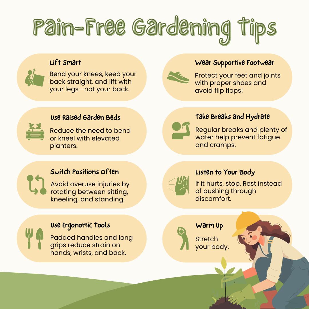 Middle - 🌱 Gardening without the aches & pains! Spring gardening can be ...