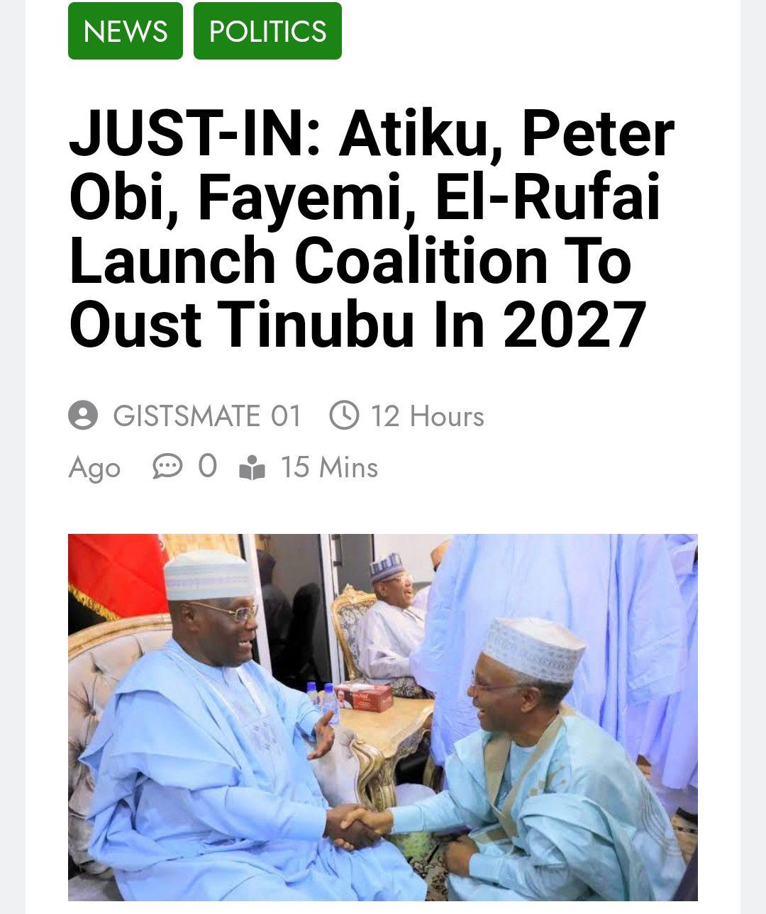 Mayegbablog - Former Vice President Atiku Abubakar Mr. Peter Obi Kayode ...