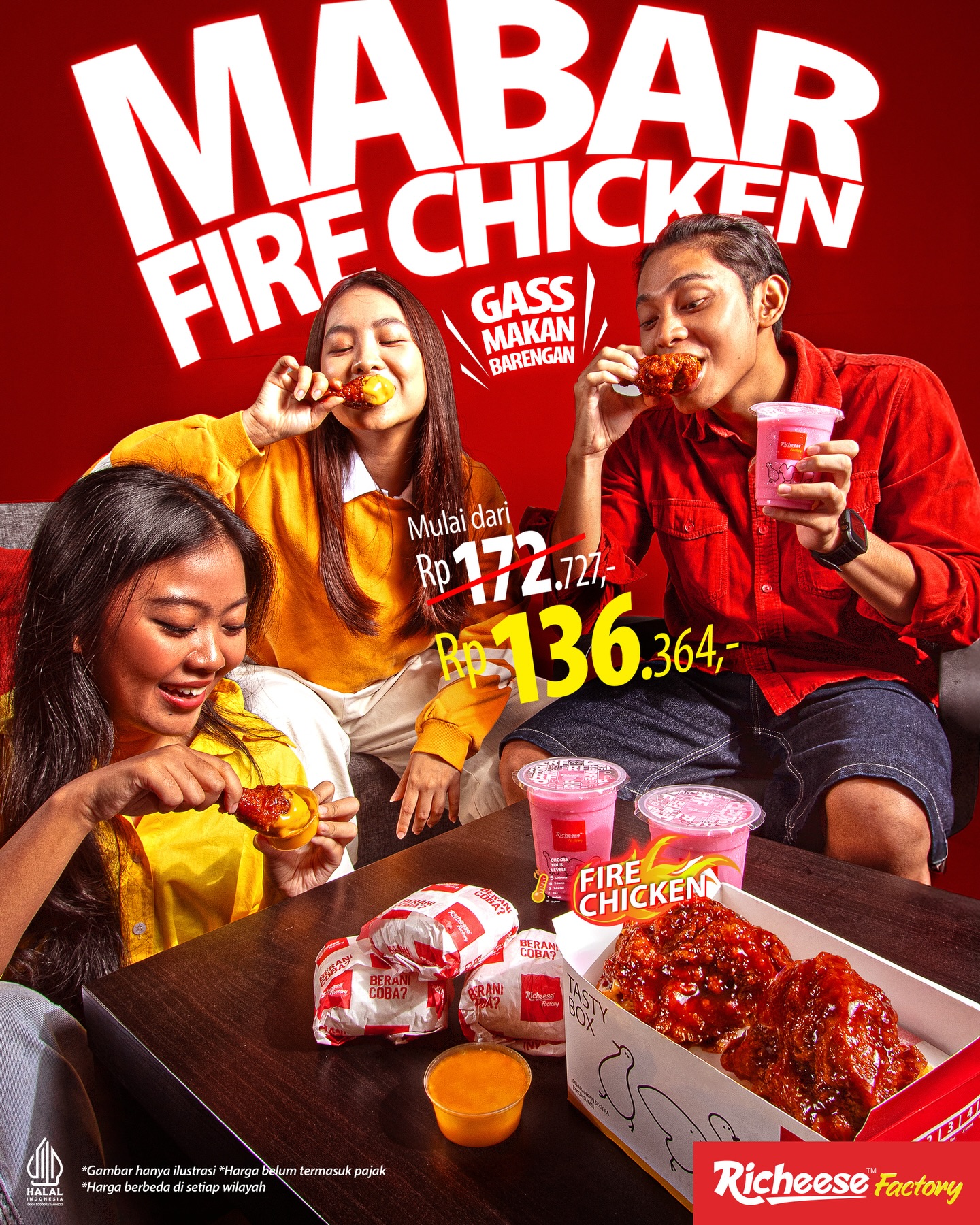 Richeese - Menu Ayam Fire Burger atau Rich Burger Ala Carte di Richeese ...