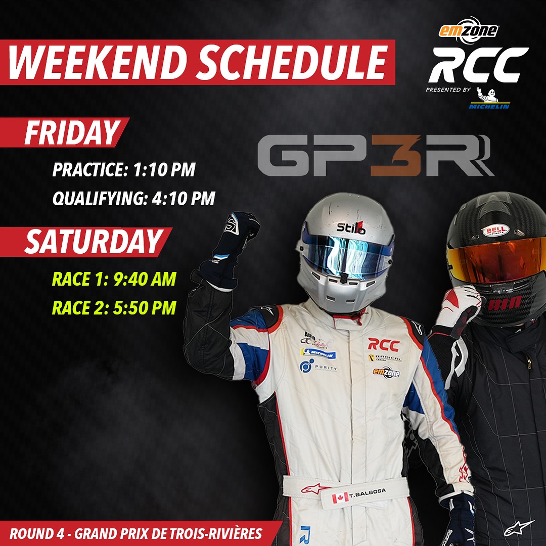 FEL - 📅 WEEKEND SCHEDULE — @GP3R Round 4 marks the Trois-Rivières debut ...