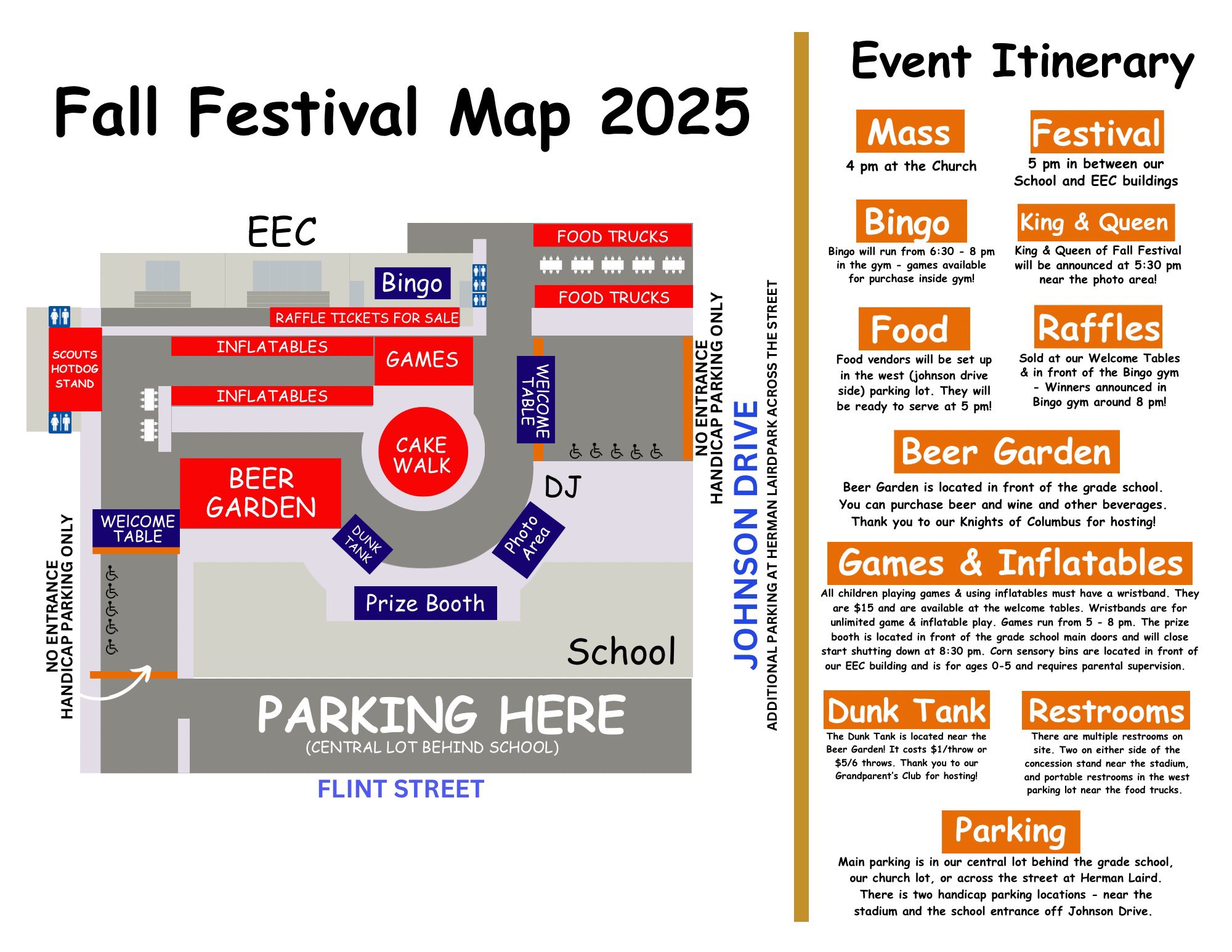 Map & Itinerary + Food List... - St. Joseph Catholic Church | Facebook