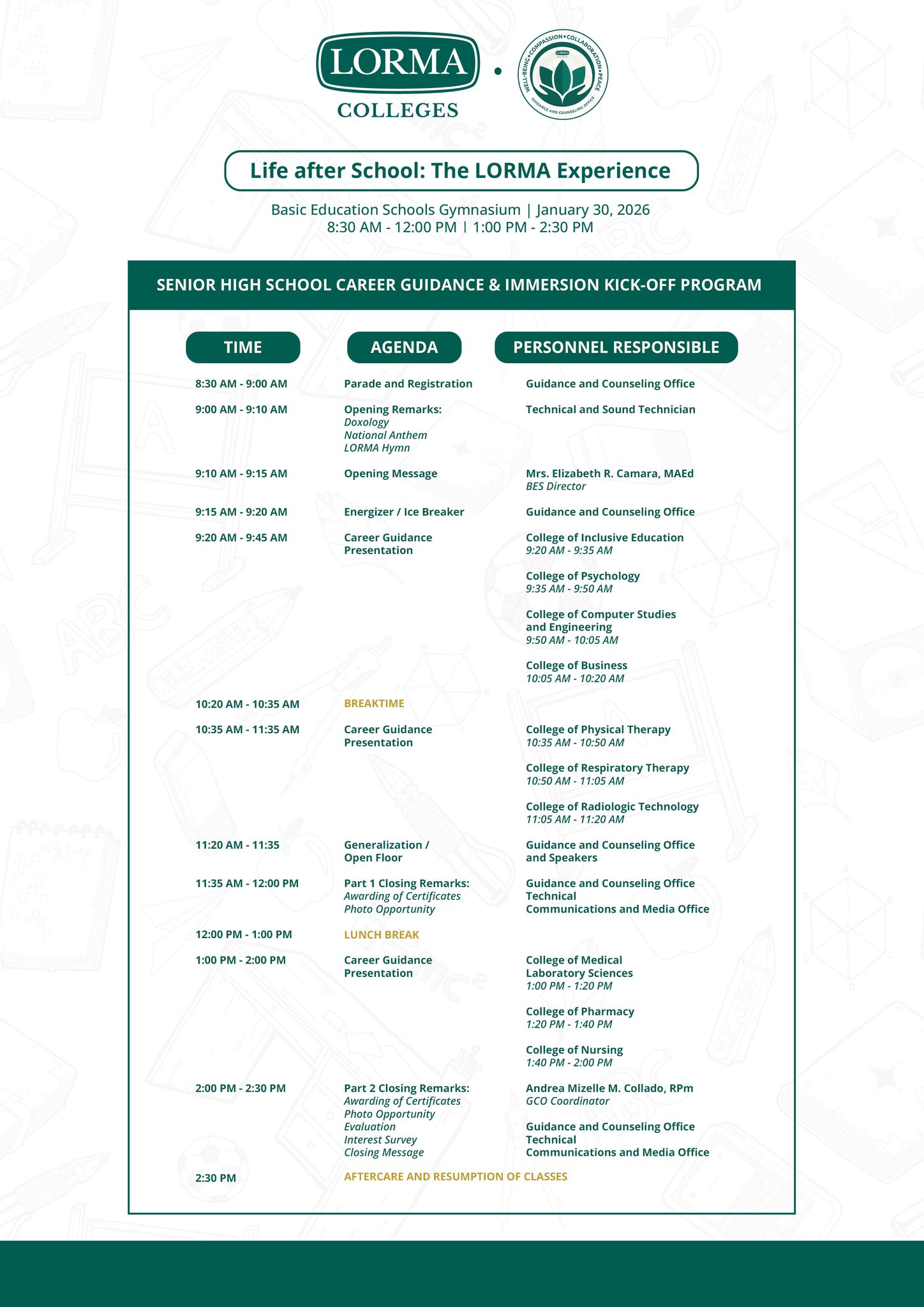 Lorma Colleges Guidance and Counseling Office | San Fernando
