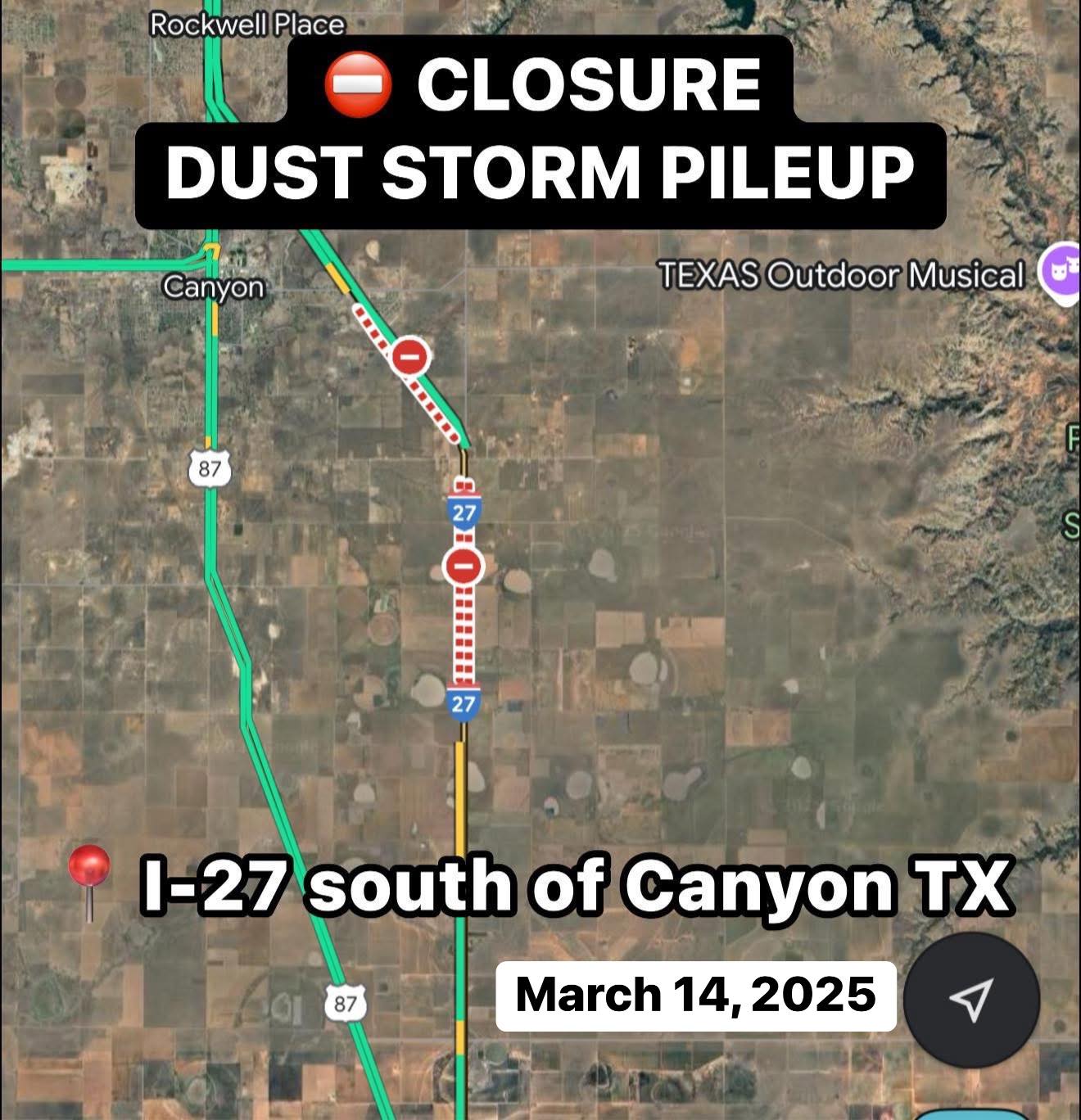 🚧⛔️ INTERSTATE-27 IS CLOSED AFTER... - Texas Storm Chasers | Facebook