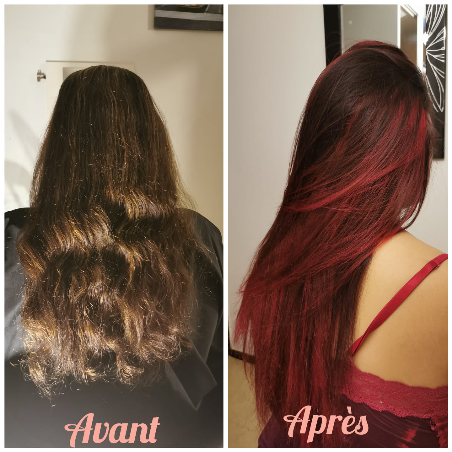 Ombré Hair Rouge Cheveux Court