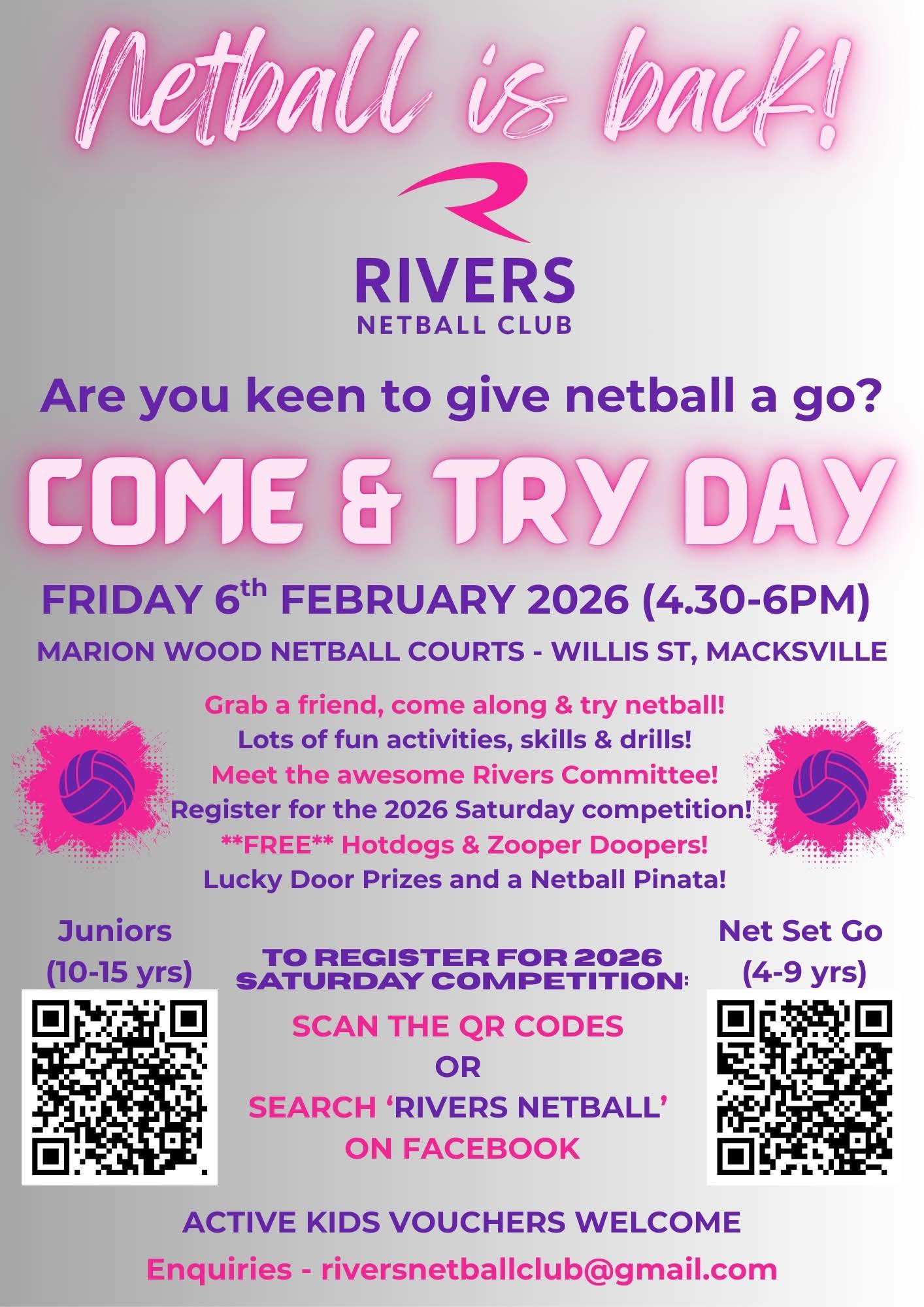 Rivers Netball - 💖 Netball is BACK at Rivers! 💖 Got a... | Facebook