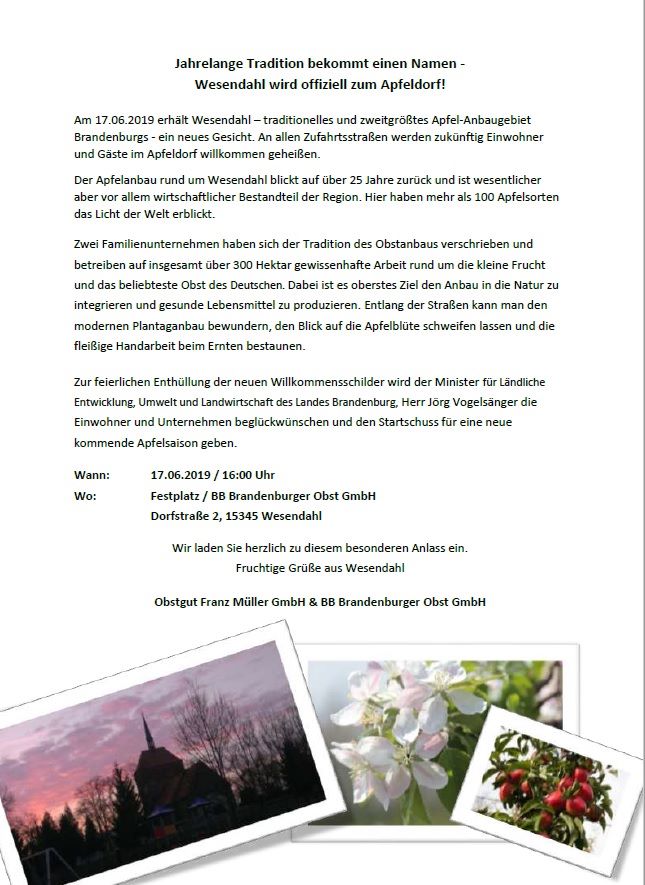 Obstgut Muller Wesendahl Brandenburg Germany Facebook