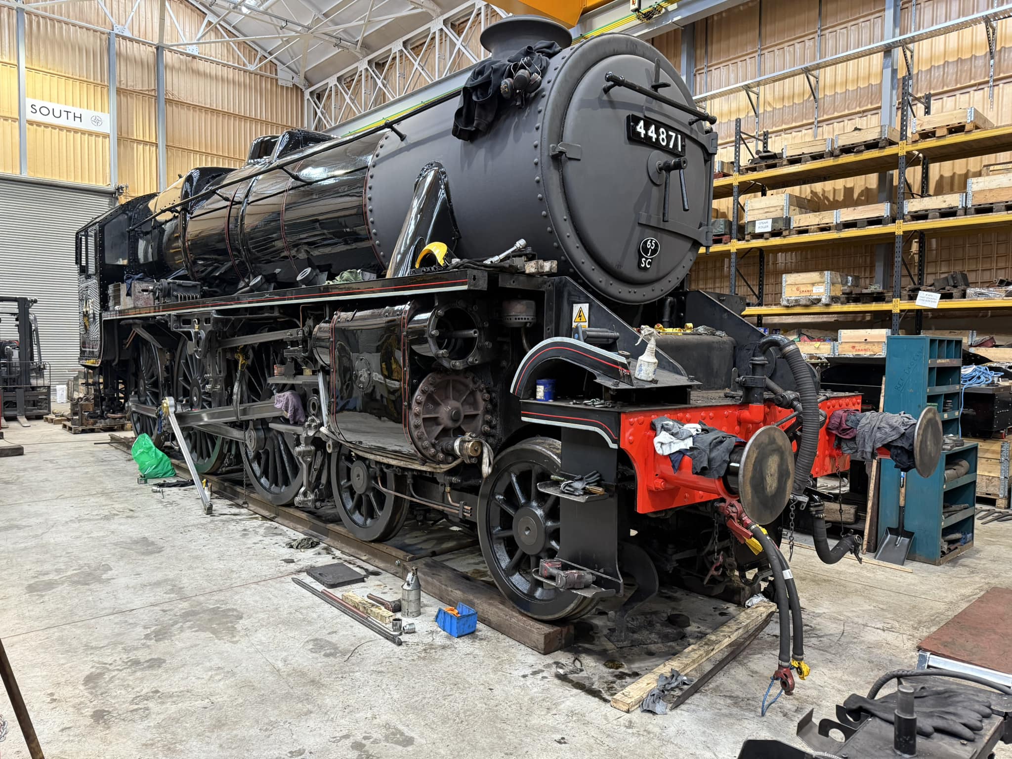 44871 nearly ready to leave our New Works, the first locomotive in