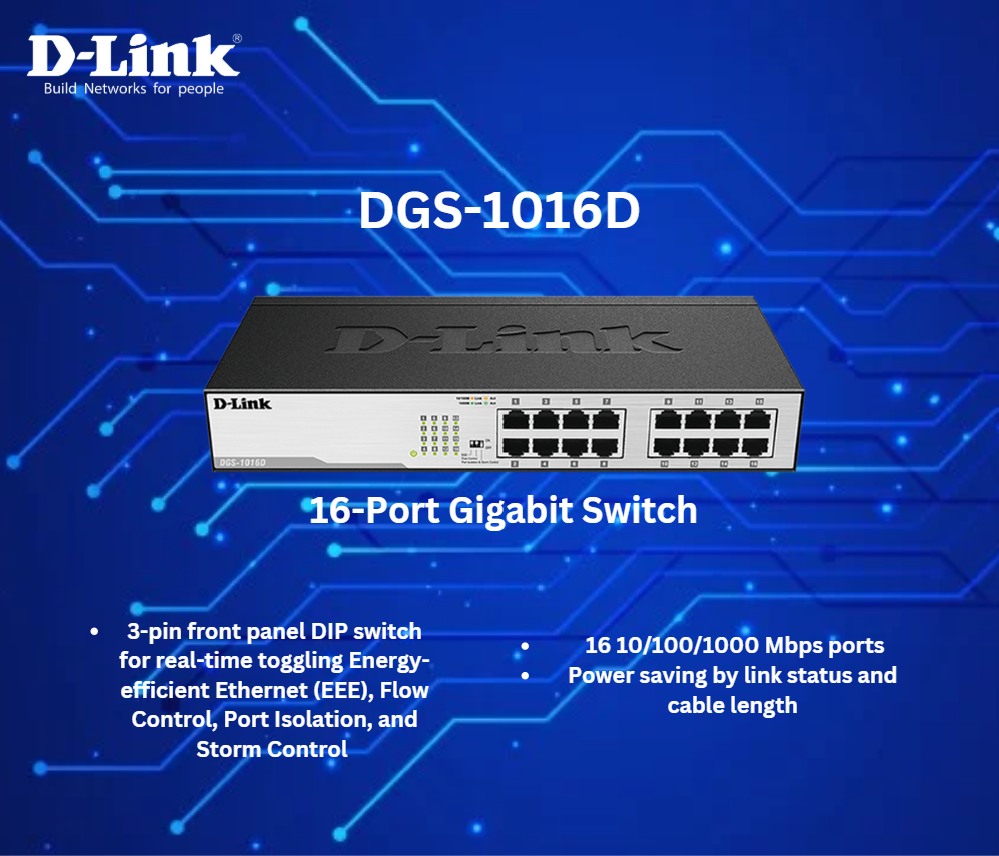 DGS-1016D គឺជាប្រភេទ 16-Port... - D-Link Distributor Cambodia | Facebook