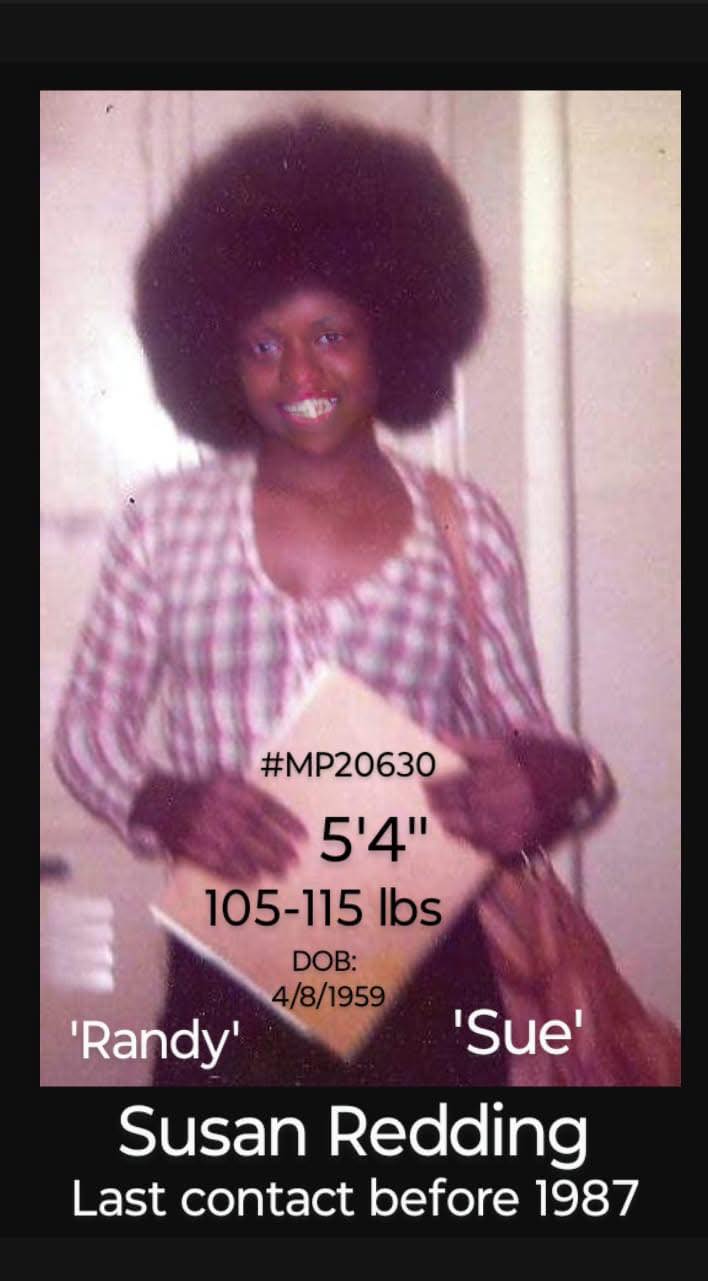 #SusanRedding last called her... - Missing Black People | Facebook