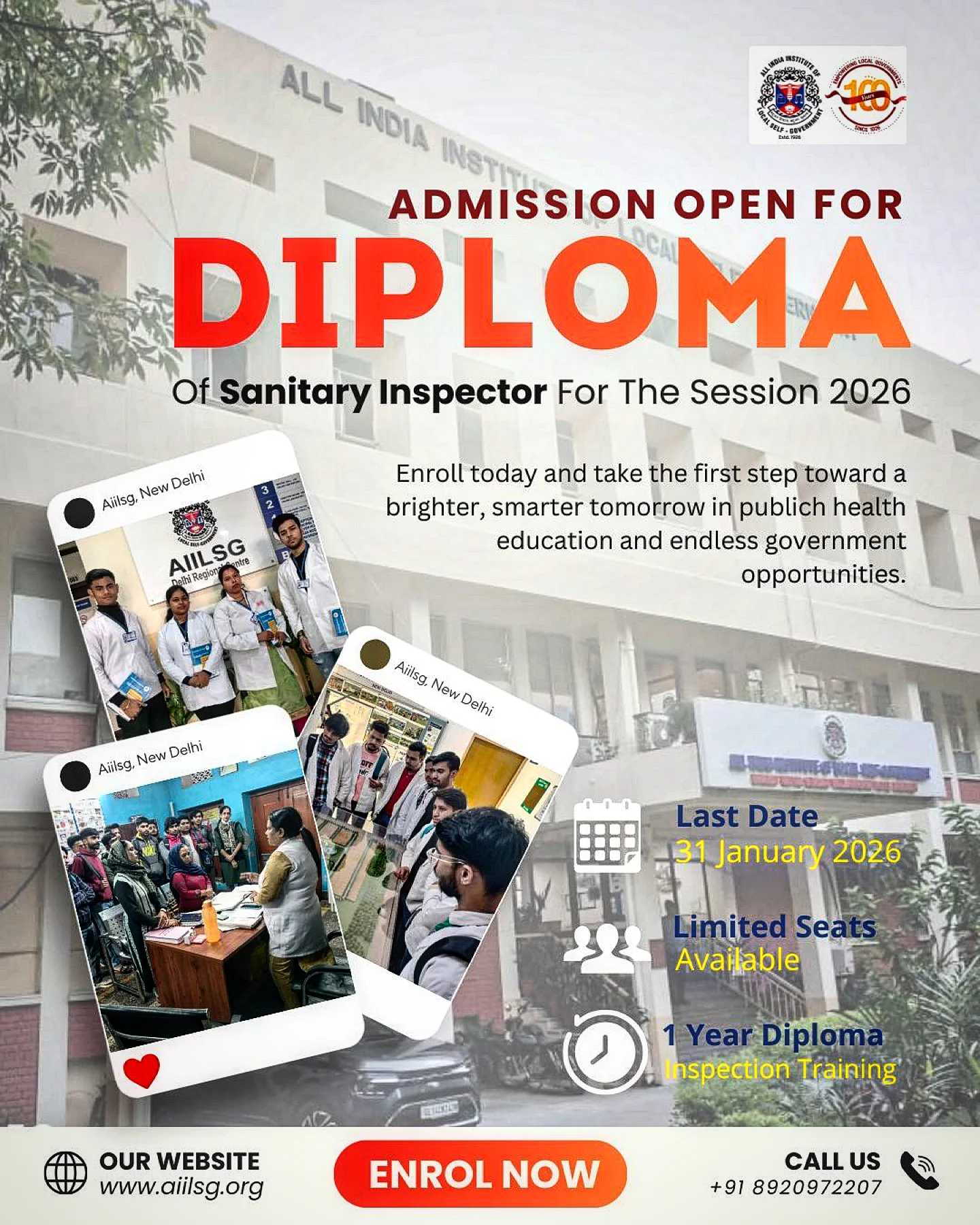 Sanitary Inspector's Diploma Course- Delhi Regional Centre