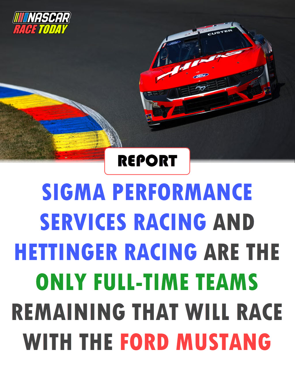 The full‑time teams in the O’Reilly... - Nascar Race Today | Facebook
