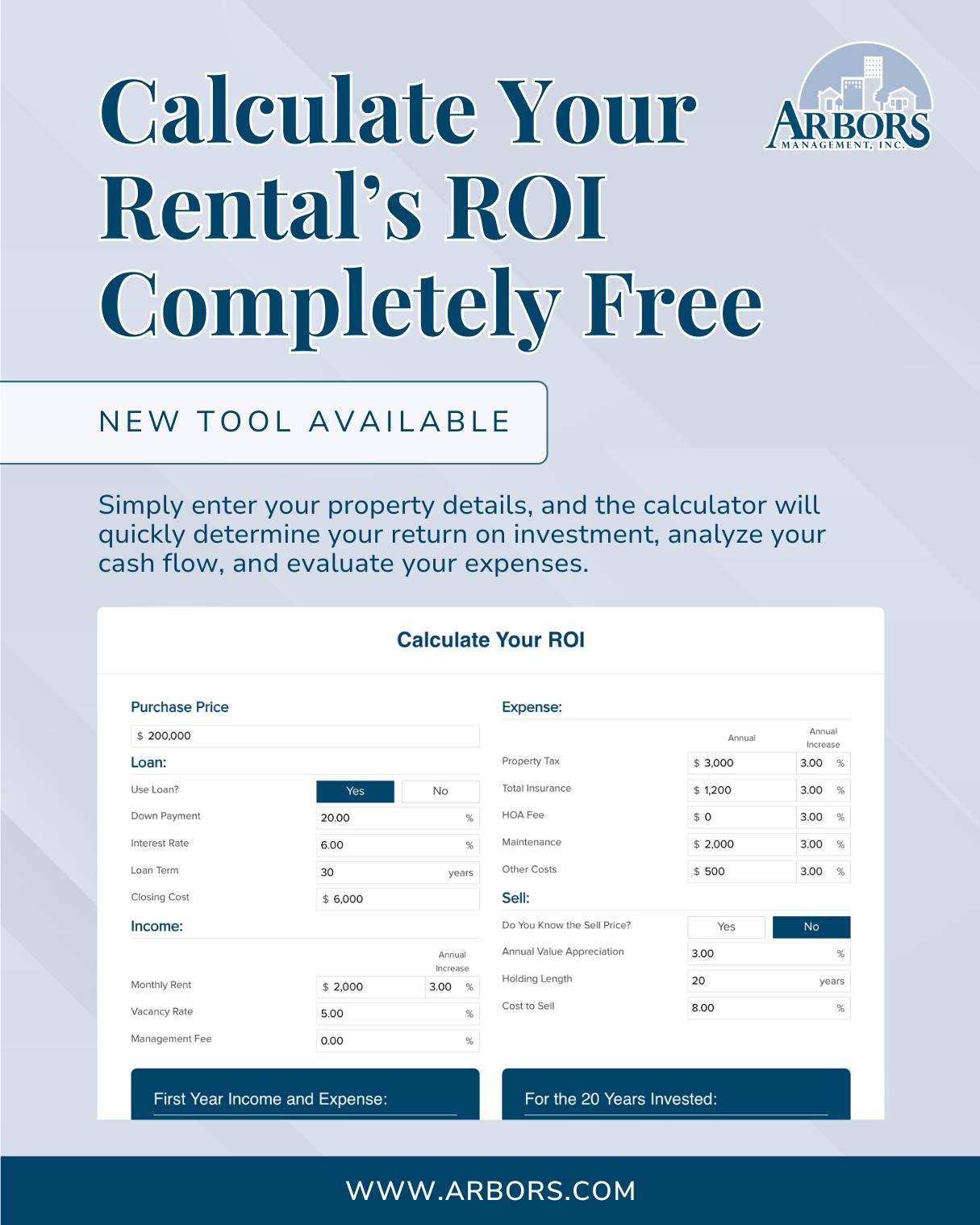 Arbors - 🚨 NEW FREE TOOL ALERT 🚨 A completely customizable ROI ...