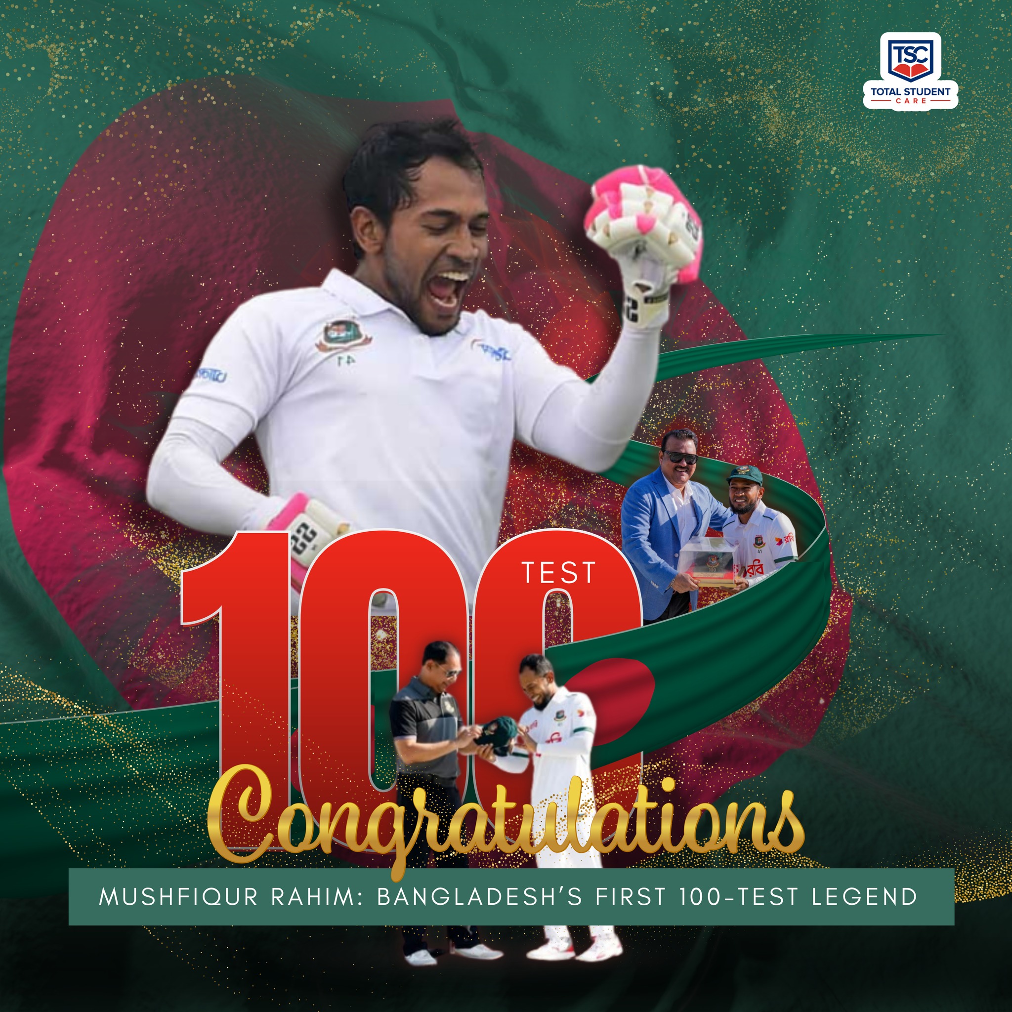 Total - 𝐇𝐨𝐧𝐨𝐮𝐫𝐢𝐧𝐠 𝐚 𝐦𝐢𝐥𝐞𝐬𝐭𝐨𝐧𝐞! Mushfiqur Rahim completes 100 Tests — a ...