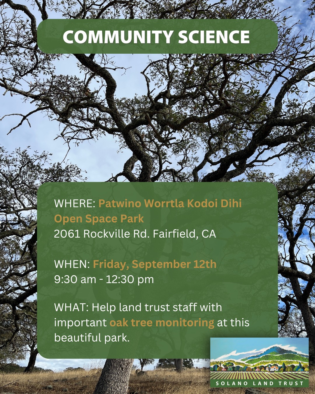 Solano - Join us for September's Community Science volunteer outing ...