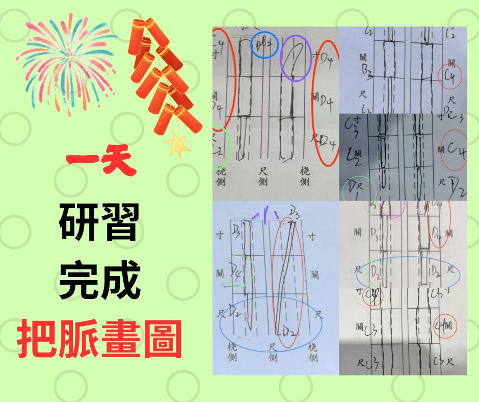 脈向健康 - 太棒了!🤩 恭喜! 恭喜! 無經驗😢也能一天研習就完成把脈與畫脈的成果😆 簡單易學的把脈技術,想學還有機會!! 點連結加入我們的 ...