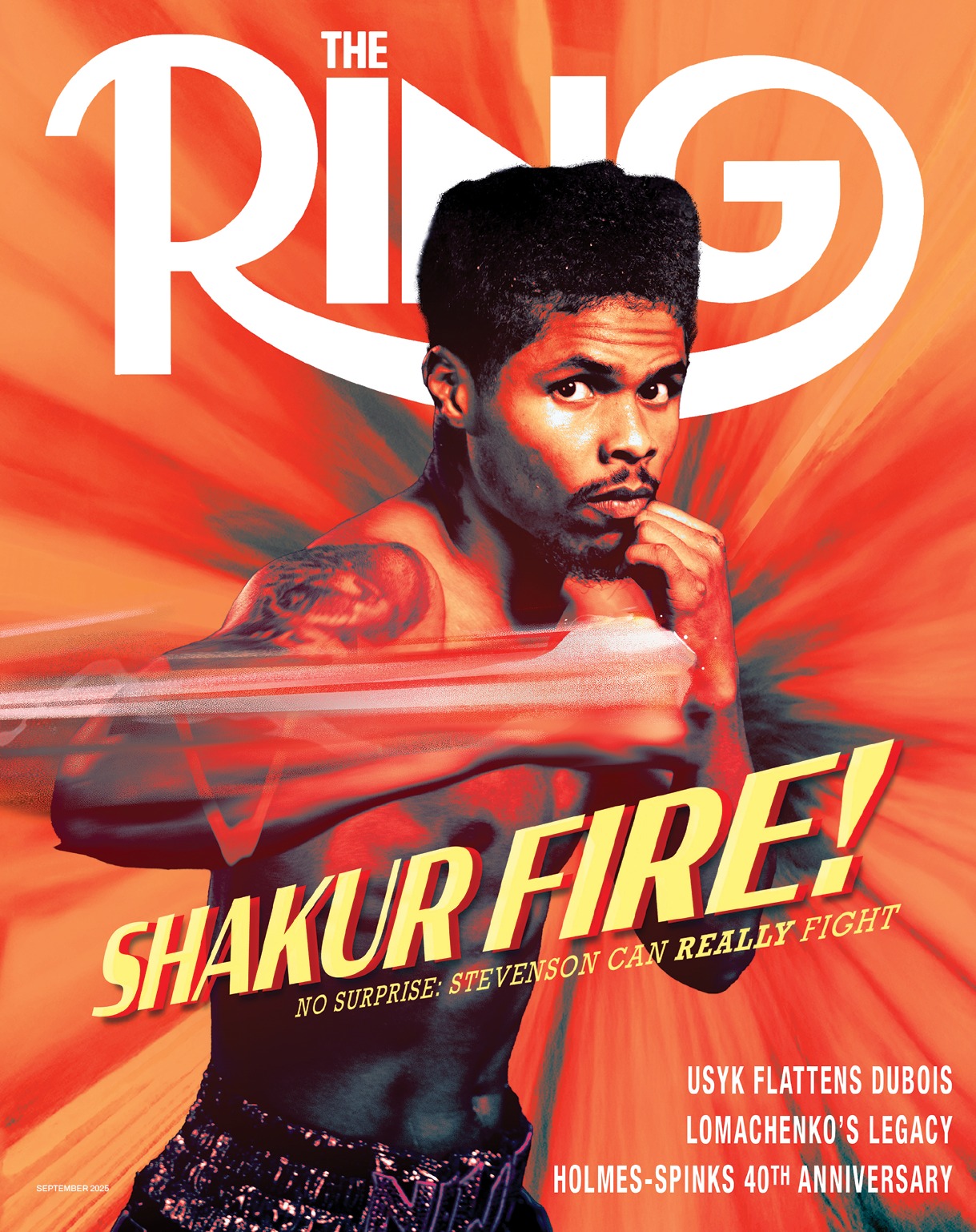 The Ring's September issue featuring cover star Shakur Stevenson