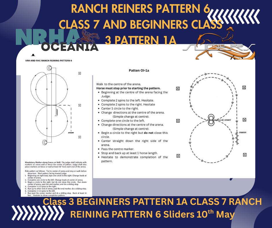 Class 7 Ranch Reining Pattern 6 as... - The Calliope Sliders | Facebook