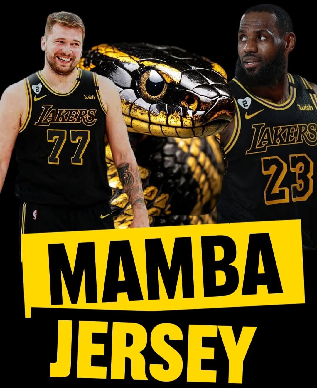 The Black Mamba jerseys, in honor of legend Kobe Bryant. #lakers