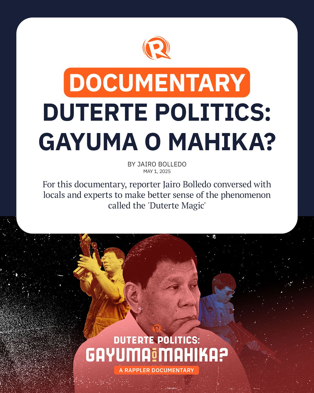 Rappler - Former president Rodrigo Duterte is no longer... | Facebook