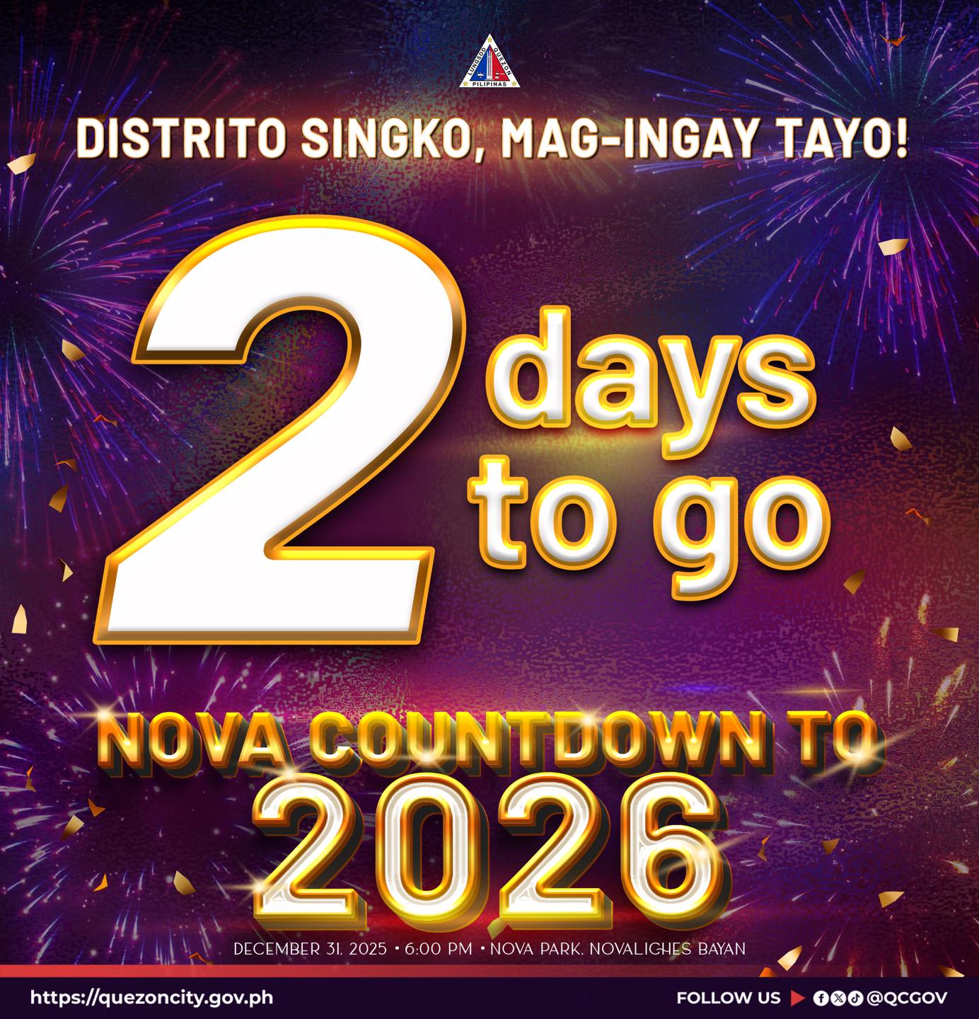 Quezon - 2 DAYS TO GO‼️ Kung may bonggang new year's countdown sa ...