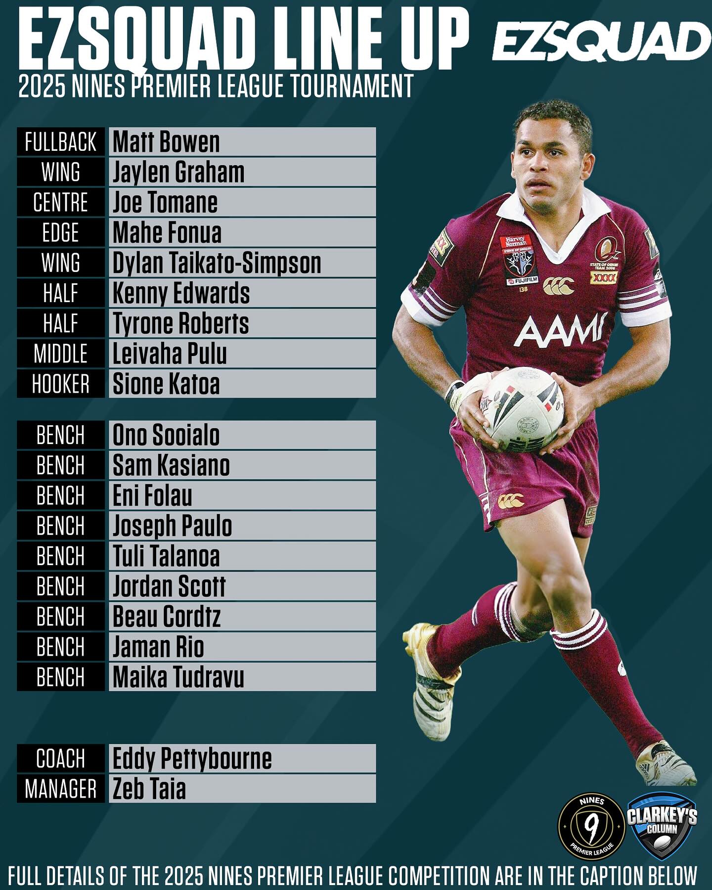 Clarkey’s predicted line... - Clarkey's Rugby League Column | Facebook