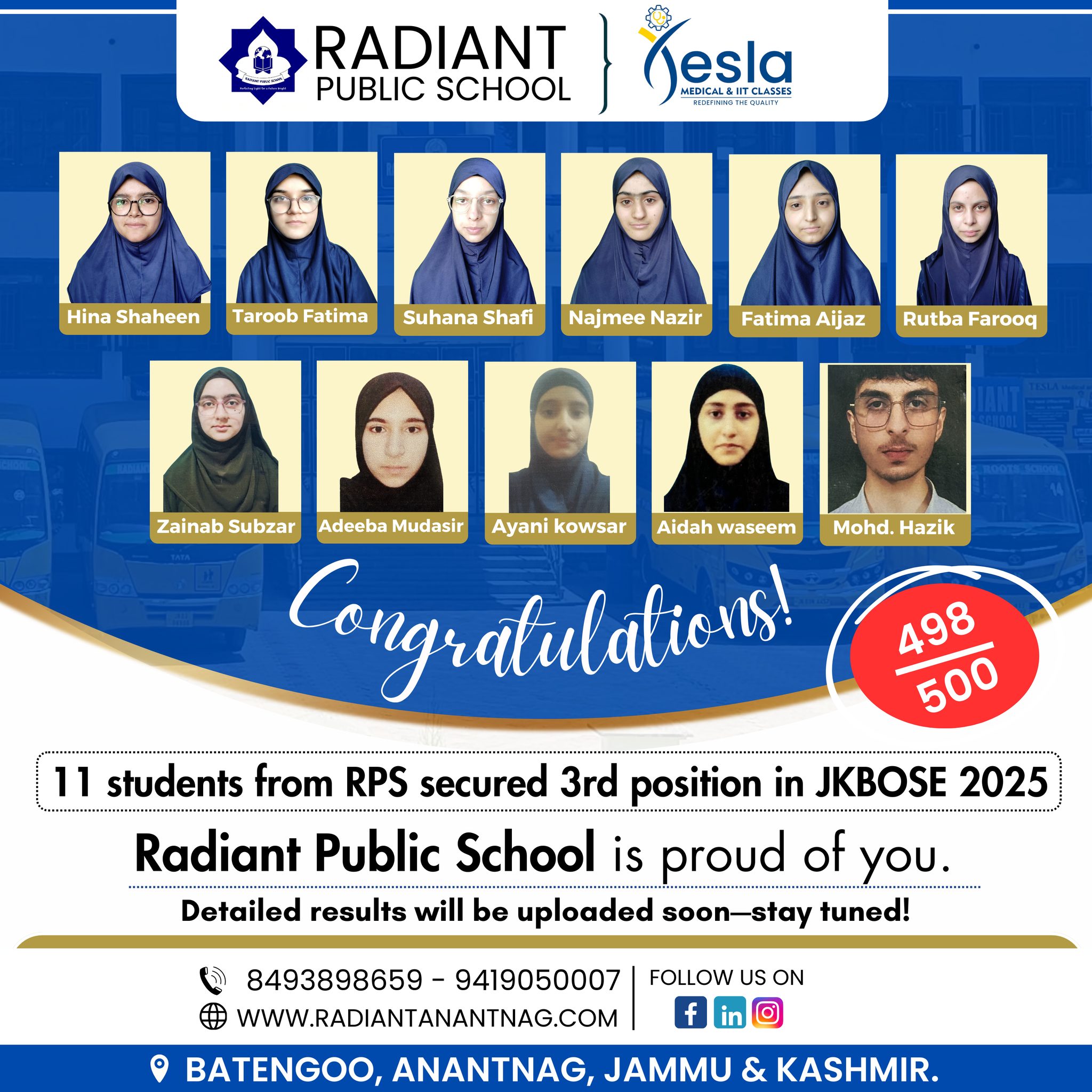 JKBOSE Class 10 Results... - Radiant Public School Anantnag | Facebook