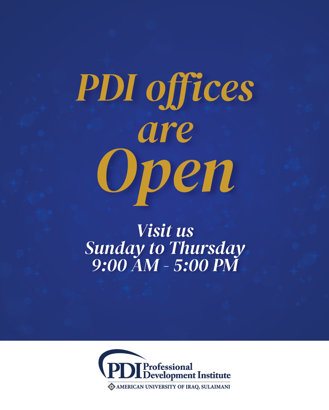 Professional Development Institute - AUIS | Slemani