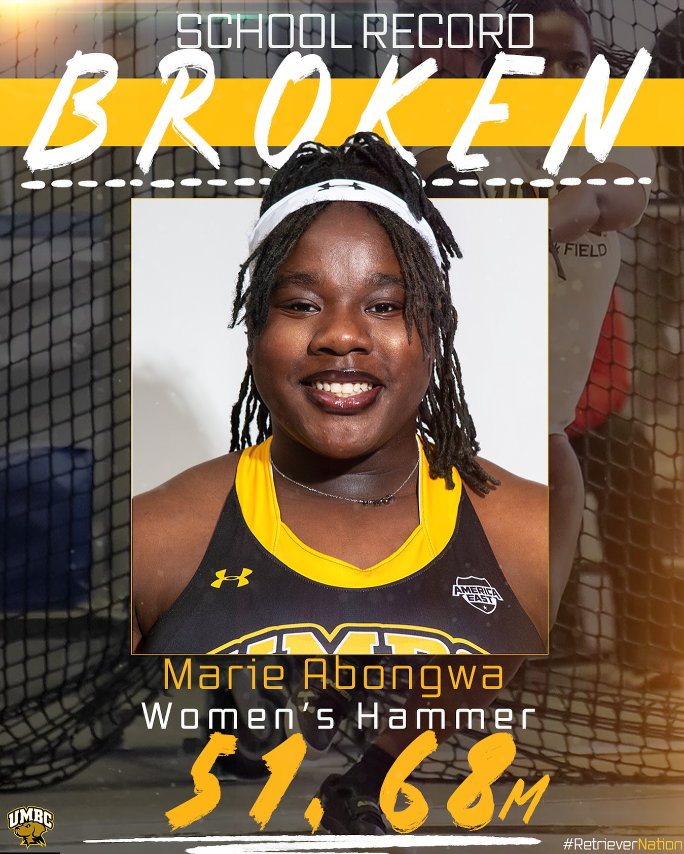 UMBC - Congratulations to Marie Abongwa for breaking the school record ...