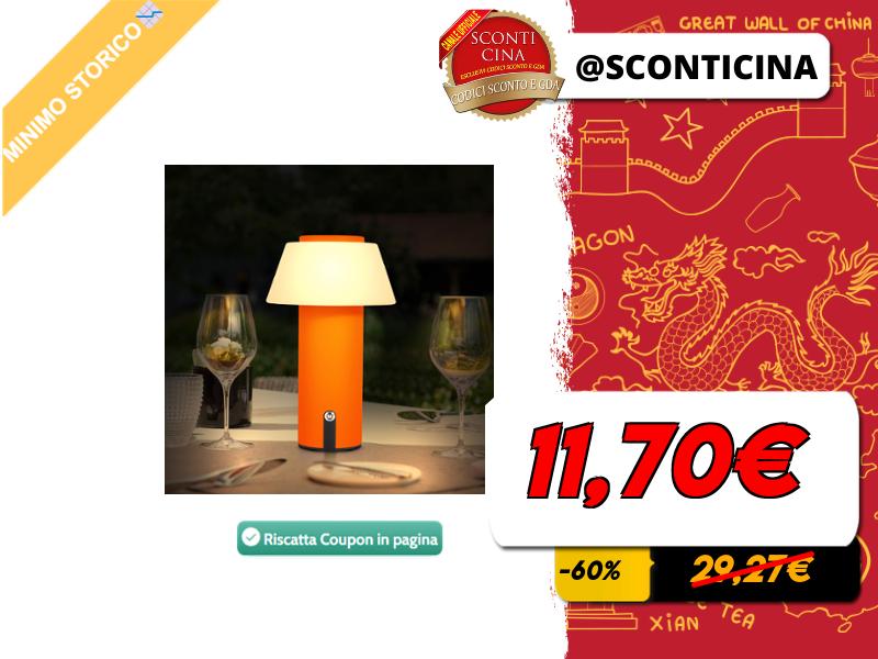 Lampada Da Tavolo A LED Fungo, Senza Fili, Touch, Ricaricabile USB Per L'Apprendimento, Decorativa - Blu - 12