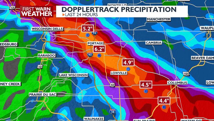 News - Here are radar estimated rain totals from overnight. In Columbia ...