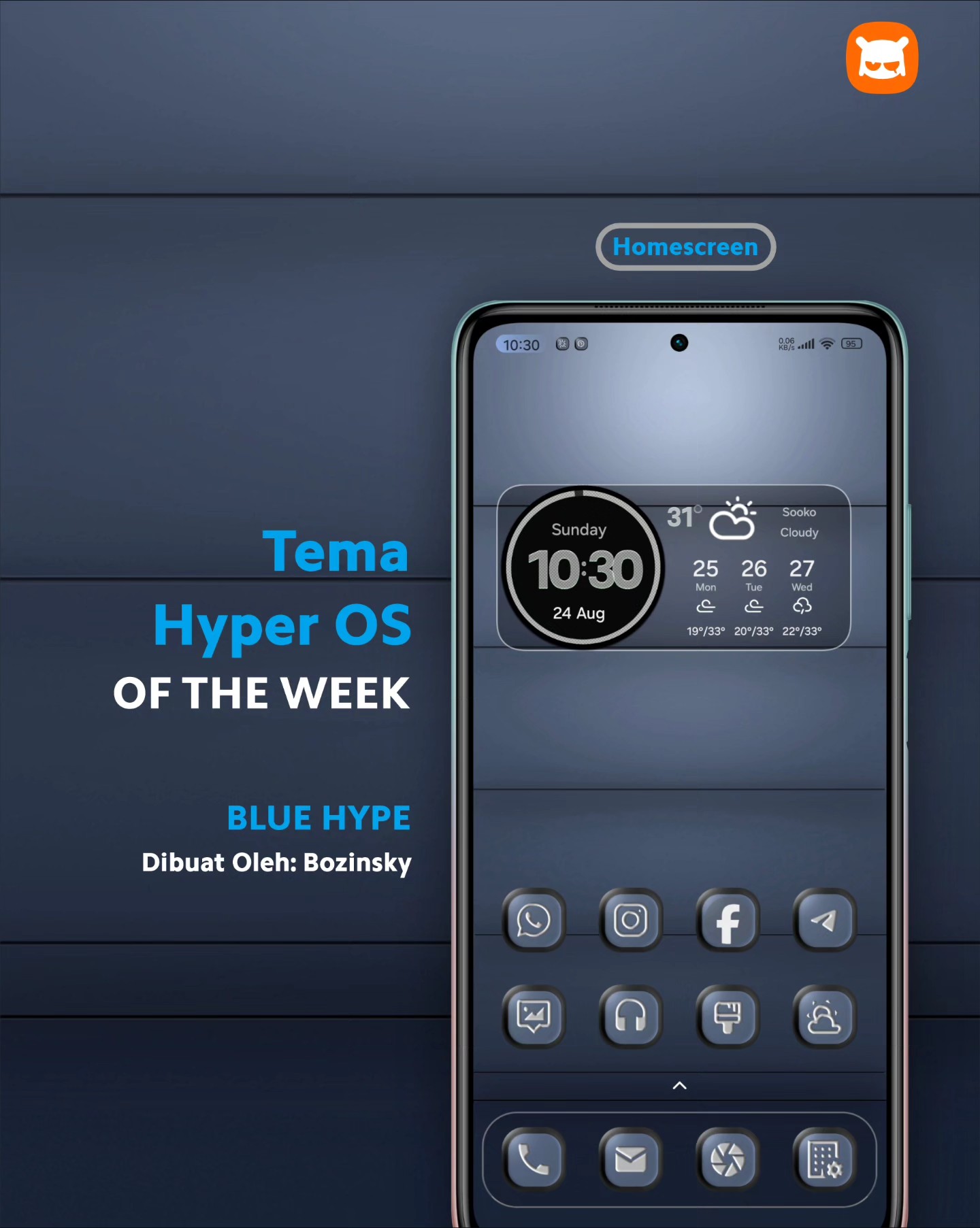 MIUI Indonesia - 🔥 Tema HyperOS 2.0 || Blue Hype By.... | Facebook