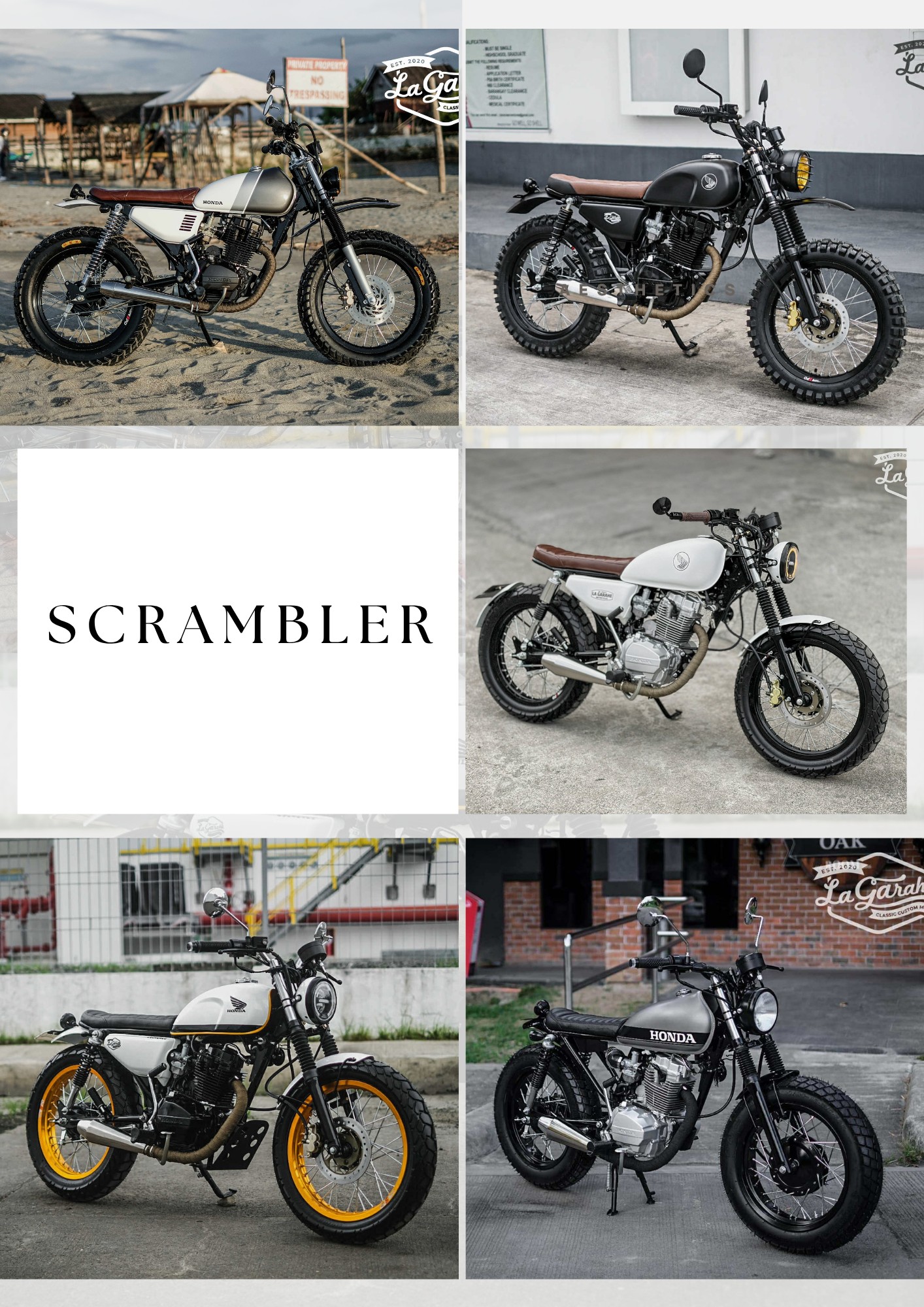 La Garahe Motorcycles - Classic Custom MC - Purchased a brand new Honda ...