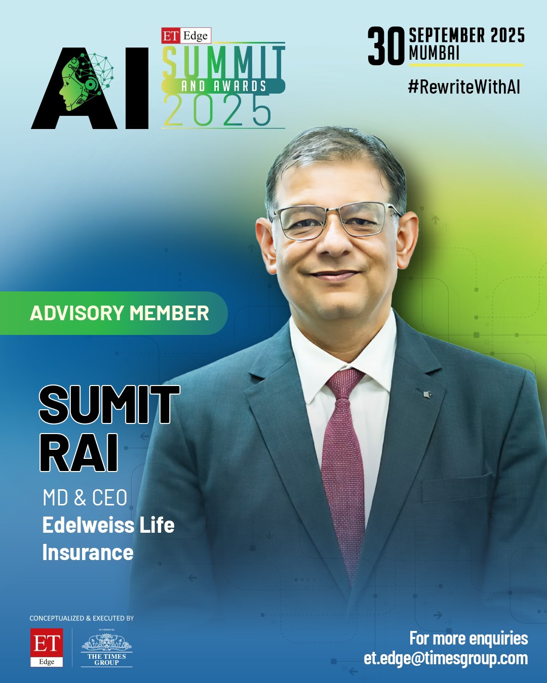 We are proud to welcome Sumit Rai,... - ET Edge - Times Group | Facebook