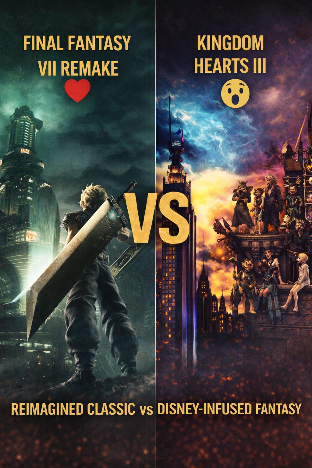 Ps5 4K Gamez - Final Fantasy VII Remake ️ vs 😯 Kingdom... | Facebook
