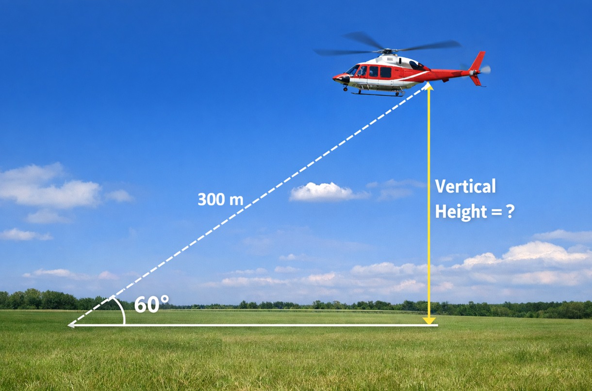 Maths - A helicopter is flying such that its slant distance from an ...
