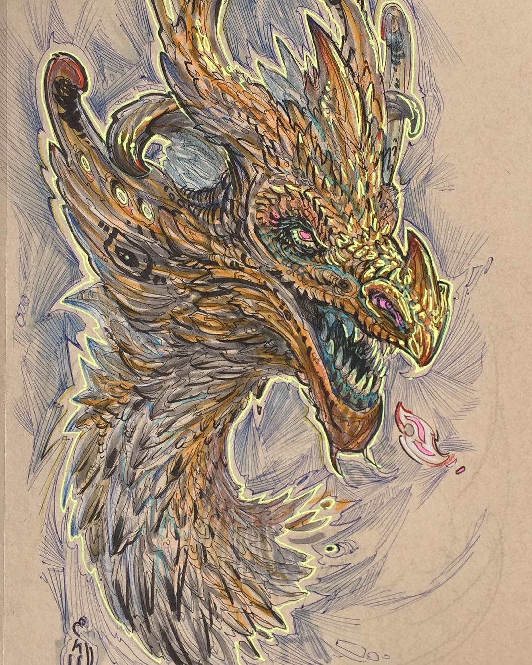 This Golden dragon has... - April Solomon Illustrations | Facebook
