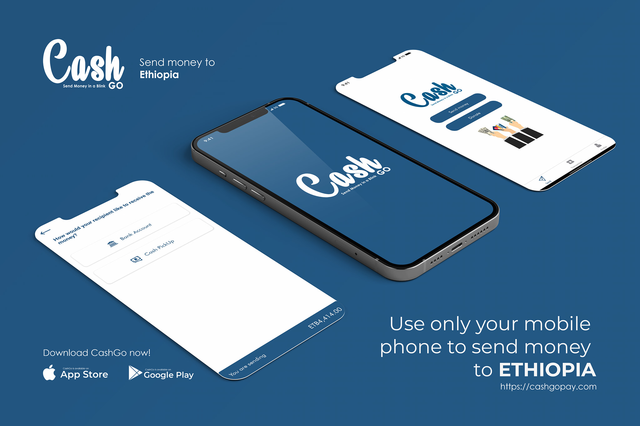 CashGo - It only takes a mobile phone to send money to...