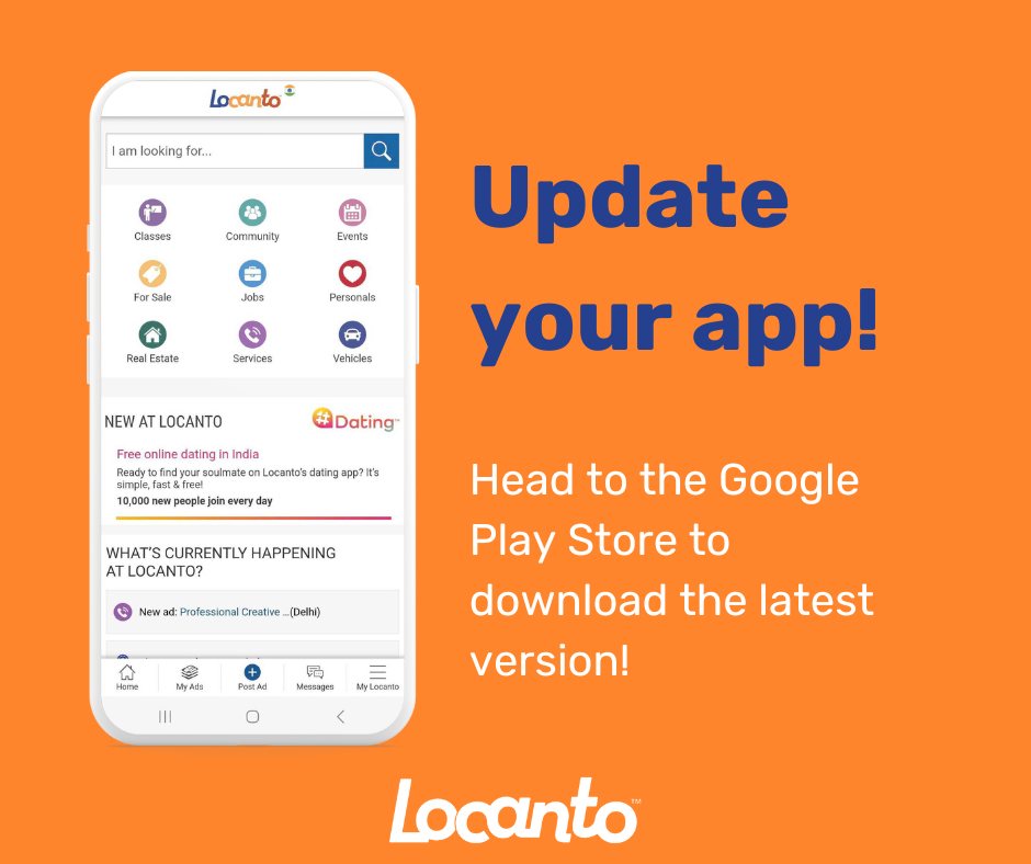 Locanto - Using the old Android app? Don't forget to update to the ...