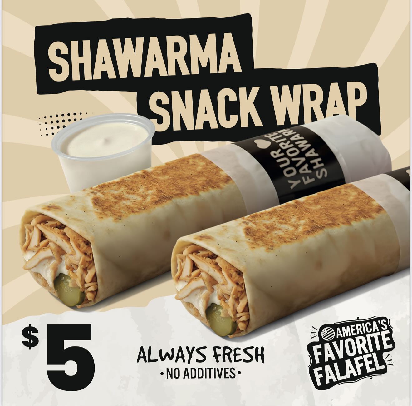 Falafel Inc - 🚨 THE $5 SHAWARMA SNACK WRAP HAS LANDED 🚨... | Facebook